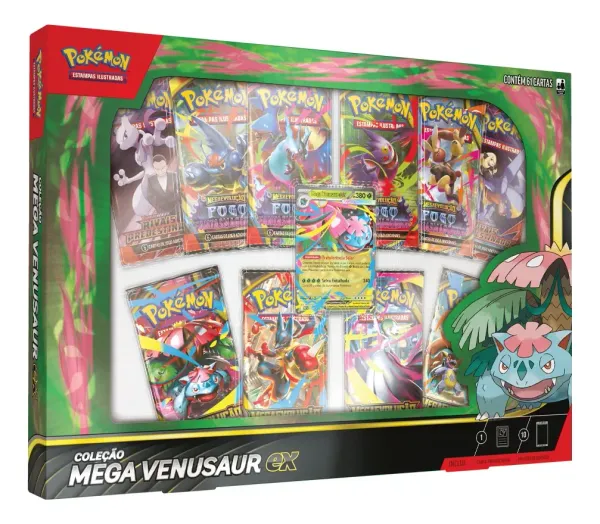 (PT-BR) Box Pokémon Mega Venusaur Ex